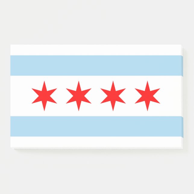 Notes with flag of Chicago, Illinois, USA (Front)