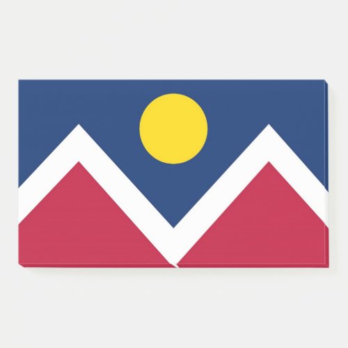 Notes with flag of Denver Colorado USA