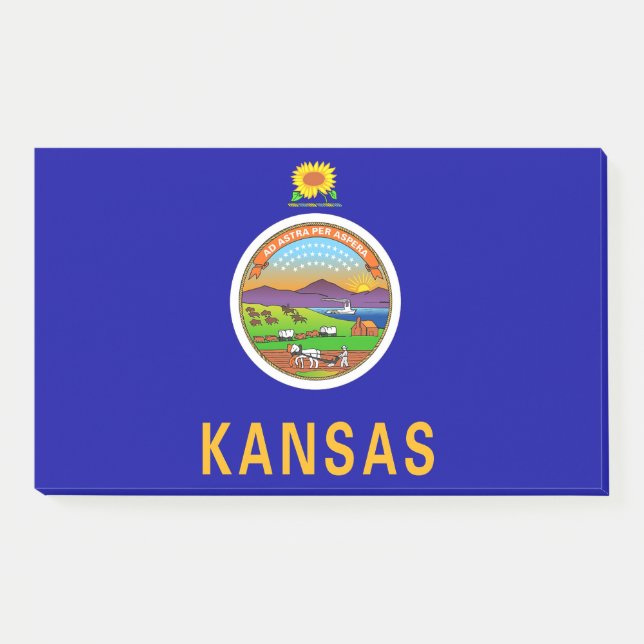 Notes with flag of Kansas, USA (Front)