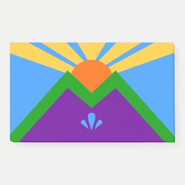 Notes with flag of Manitou Springs, Colorado (Front)