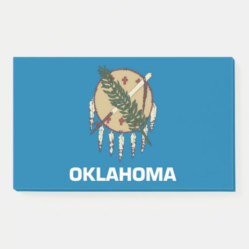 Notes with flag of Oklahoma State USA