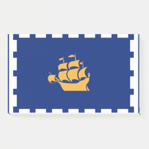 Notes with flag of Quebec City, Canada