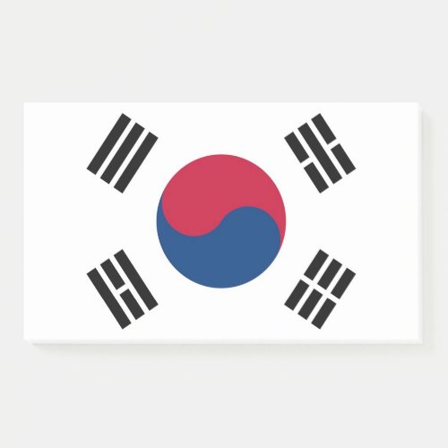Notes with flag of South Korea