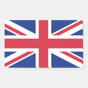Notes with flag of United Kingdom