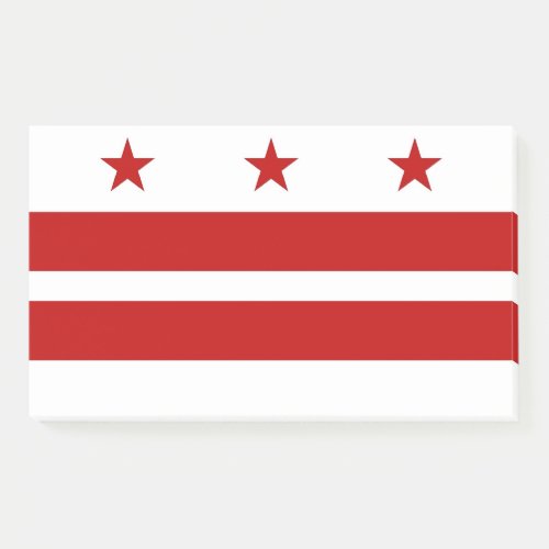 Notes with flag of Washington DC USA
