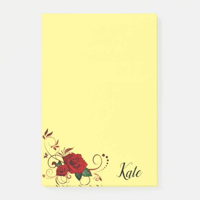 Notes Yellow Red Rose (Front)