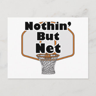 nothin but net basketball hoop postcard