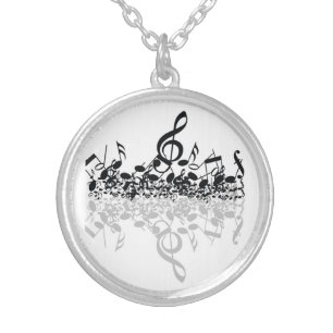 Nothin' But Treble Black Music Notes Necklace