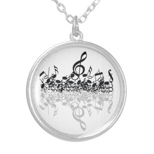 Nothin But Treble Black Music Notes Necklace