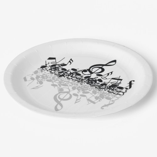 Nothin But Treble Black Music Notes Paper Plates