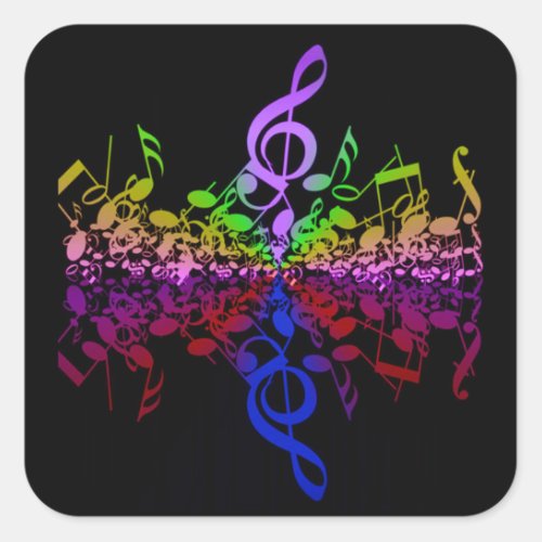 Nothin But Treble Music Lovers Rainbow Stickers