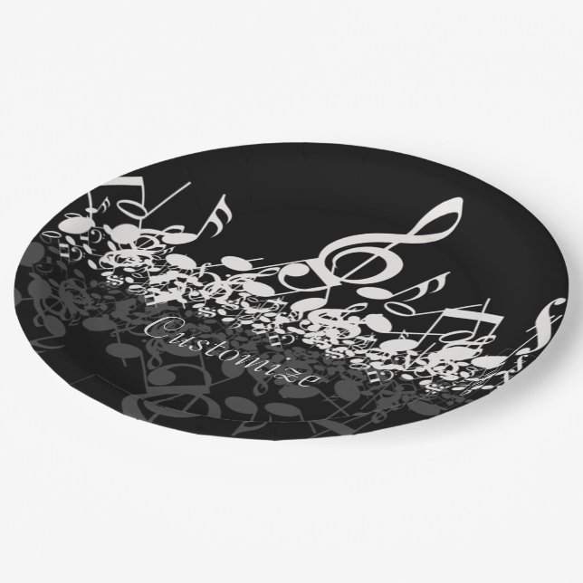 Nothin' But Treble Music Notes Paper Plates (Angled)