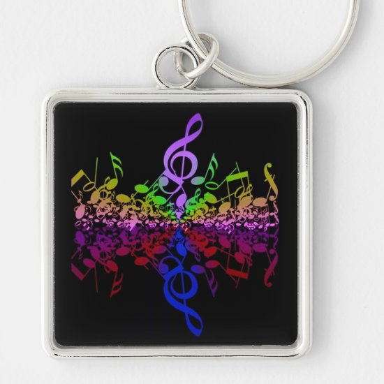 Nothin' But Treble Rainbow Music Notes Key Chain