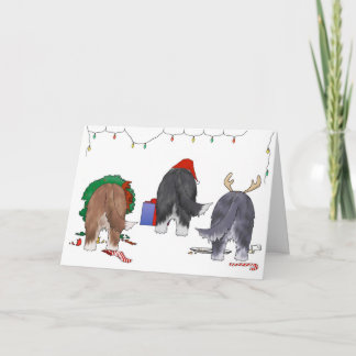 Nothin' Butt A Beardie Christmas Holiday Card