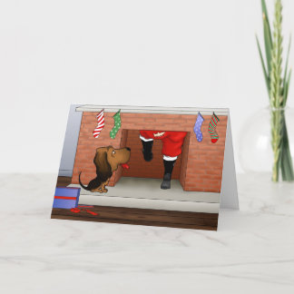 Nothin' Butt A Bloodhound Christmas Holiday Card