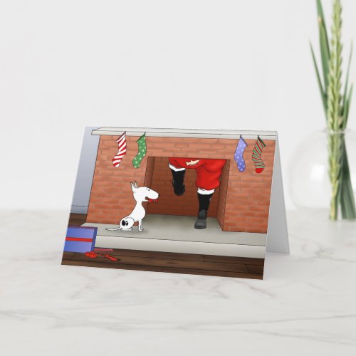 Nothin Butt A Bull Terrier Christmas Holiday Card