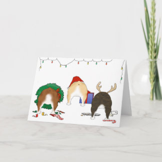 Nothin' Butt A Bulldog Christmas Holiday Card
