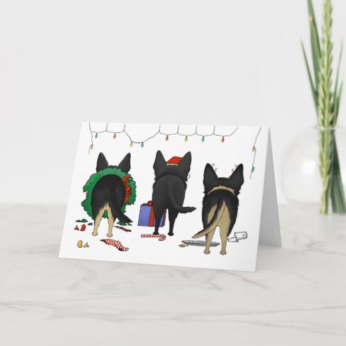 Nothin Butt A German Shepherd Christmas Holiday Card