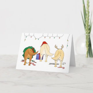 Nothin' Butt A Golden Christmas Holiday Card
