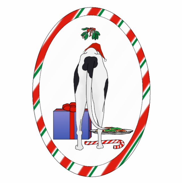 Nothin' Butt A Greyhound Christmas Ornament (Front)