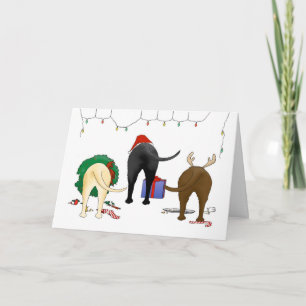 Nothin' Butt A Lab Christmas Holiday Card