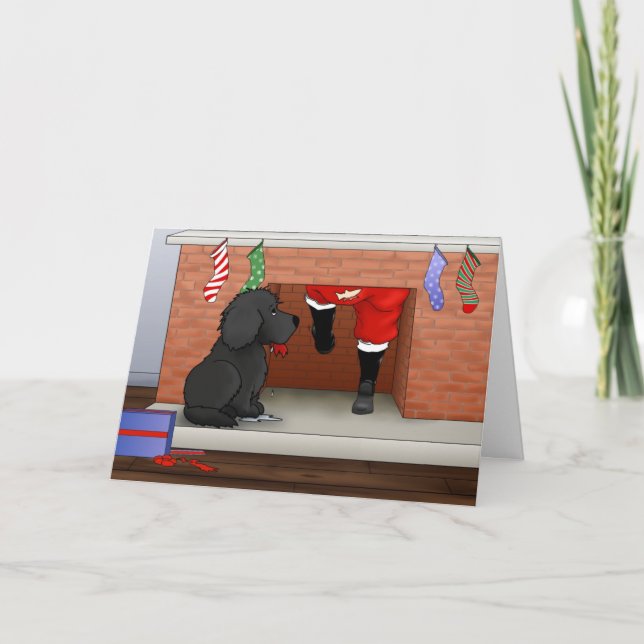 Nothin' Butt A Newfie Christmas Holiday Card (Front)