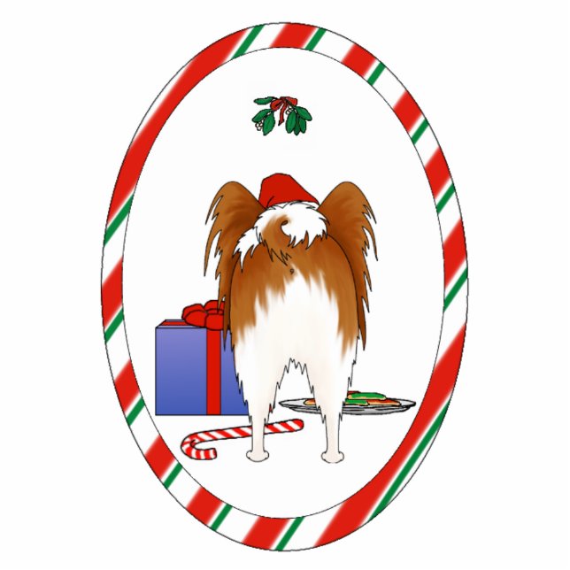 Nothin' Butt A Papillon Christmas Ornament (Front)