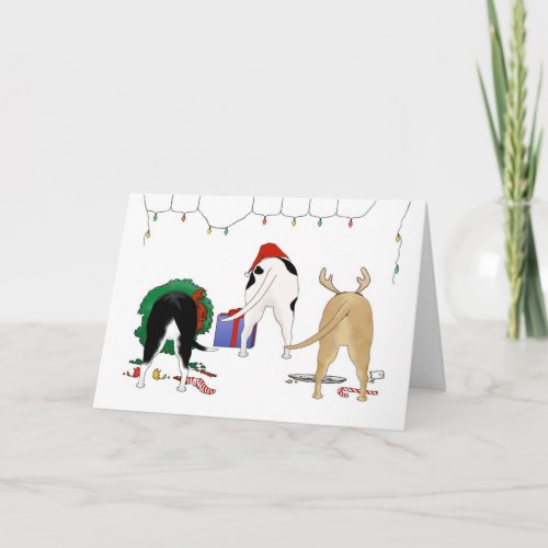 Nothin Butt A Pit Bull Christmas Holiday Card