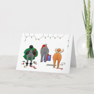 Nothin' Butt A Poodle Christmas Holiday Card