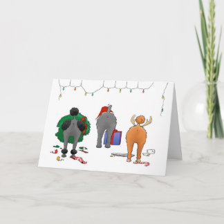 Nothin' Butt A Poodle Christmas Holiday Card