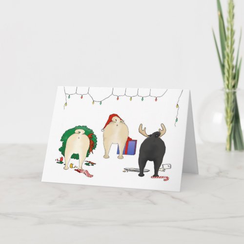 Nothin Butt A Pug Christmas Holiday Card