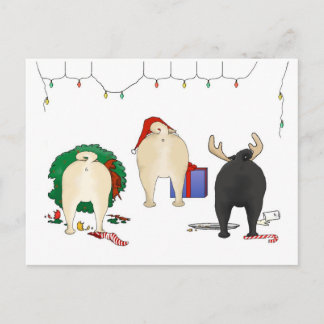 Nothin' Butt A Pug Christmas Holiday Postcard