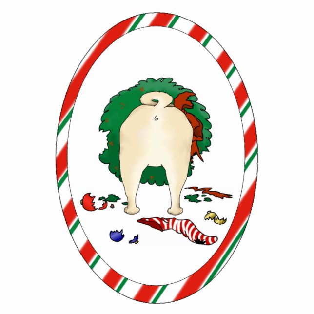 Nothin' Butt A Pug Christmas Ornament (Front)