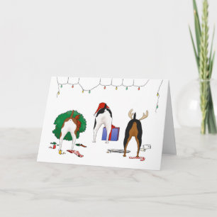 Nothin' Butt A Rat Terrier Christmas Holiday Card