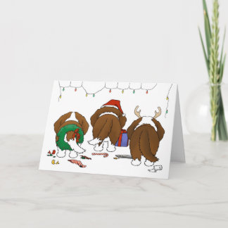 Nothin' Butt A St. Bernard Christmas Holiday Card