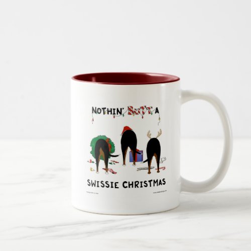 Nothin Butt A Swissie Christmas Two_Tone Coffee Mug