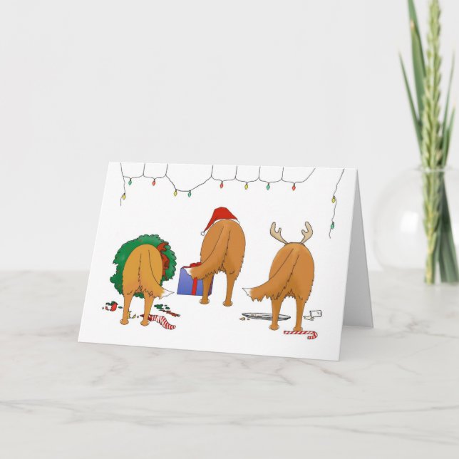 Nothin' Butt A Toller Christmas Holiday Card (Front)