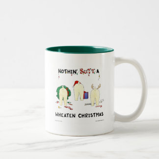 Nothin' Butt A Wheaten Christmas Two-Tone Coffee Mug