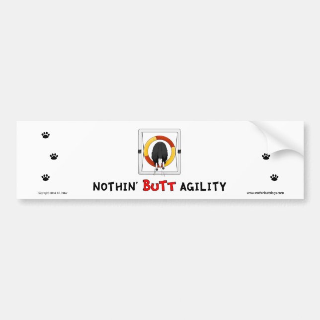 Nothin' Butt Agility Bumper Sticker Border-Collie (Front)
