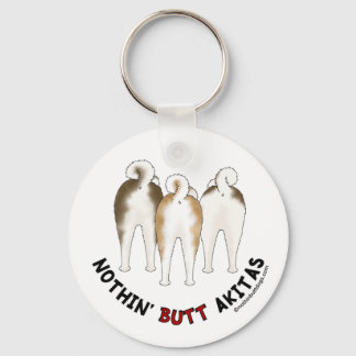 Nothin' Butt Akitas Keychain