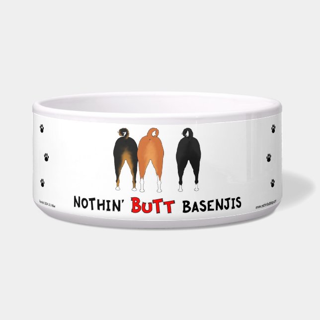 Nothin' Butt Basenjis Bowl (Front)