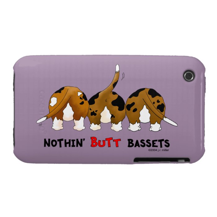 Nothin' Butt Bassets iPhone 3 Case Mate Case