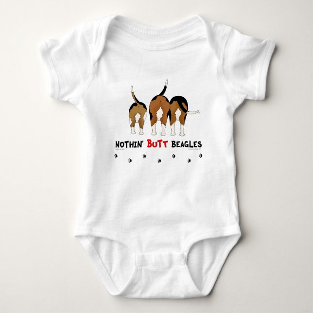 Nothin' Butt Beagles Baby Bodysuit (Front)