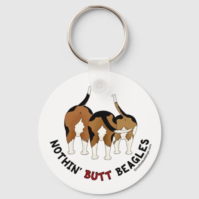 Nothin' Butt Beagles Keychain (Front)