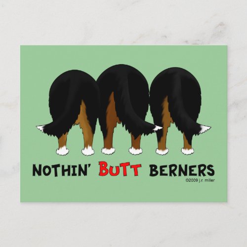 Nothin Butt Berners Postcard