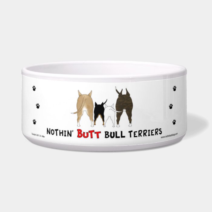 Nothin' Butt Bull Terriers Cat Bowl