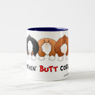 Nothin' Butt Corgis Two-Tone Coffee Mug