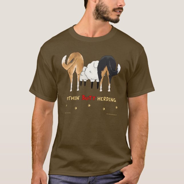 Nothin' Butt Herding Dark Shirt - Smoothies (Front)