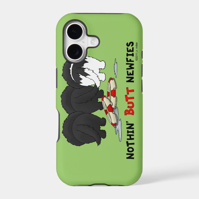 Nothin' Butt Newfies Iphone Case (Back)