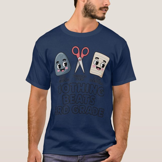 Nothing Beats 3rd Grade Funny Back to School Kids  T-Shirt (Front)